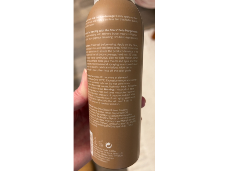 Peta Jane Natural Sunless Tanning Mist, Medium, 7 fl oz/207 mL