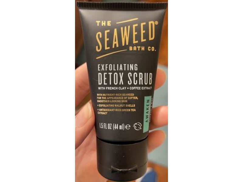 The Seaweed Bath Co Exfoliating Detox Scrub, French Clay + Coffee Extract, 1.5 fl oz/44 mL
