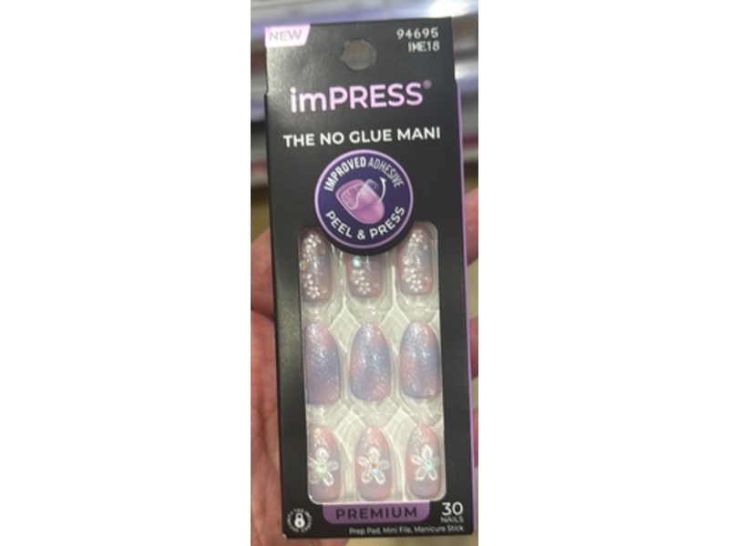 imPress The No Glue Mani Press on Nails, Pick Me First, Pink, 30 Count