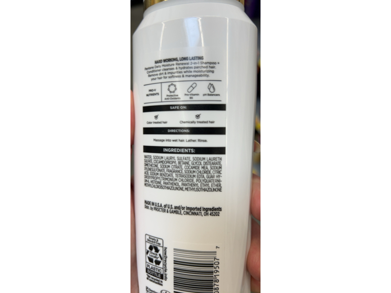 Pantene Pro-V Daily Moisture Renewal 2-in-1 Shampoo & Conditioner, 10.4 fl oz/310 mL