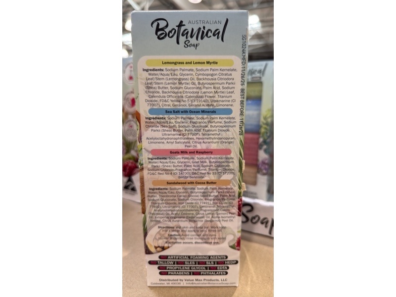 Australian Botanical Soap Bars, 6.8 oz/193 g, 8 Count