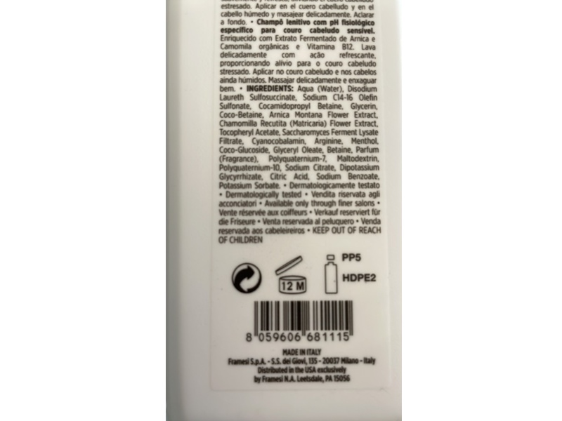 Framesi Morphosis Scalp Destress Shampoo, 33.8 fl oz/1000 mL