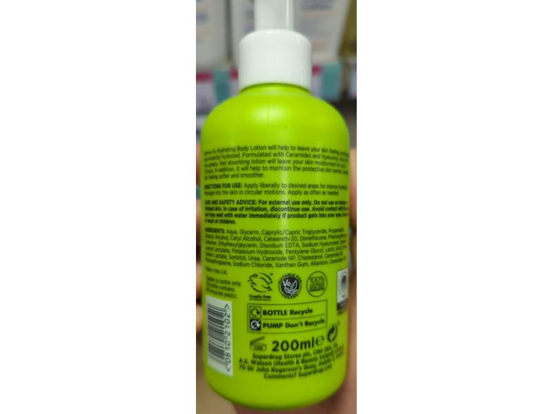 Derma-Vu Advanced Skin Care Hydrating Lotion, Ceramides, Hyaluronic Acid, Fragrance Free, 200 mL