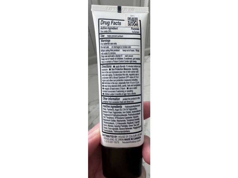 House Of Colour Broad Spectrum Tinted Sunscreen Moisturizer, SPF 50, Niacinamide, 1.7 fl oz/50 mL