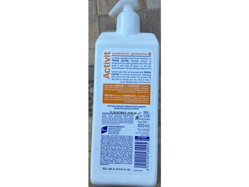 Lactovit Activit Protective Body Milk, 13.5 fl oz/400 mL