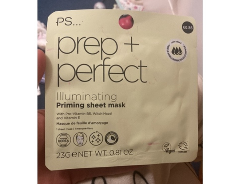 PS... Prep+ Perfect Illuminating Priming Sheet Mask, 0.81 oz/23 g