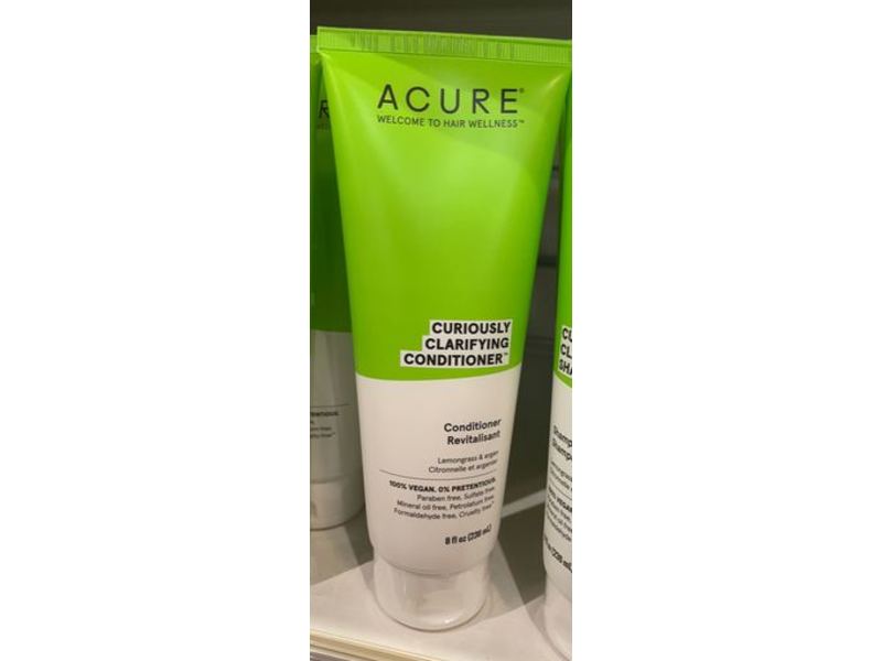 Acure Curiously Clarifying Conditioner, Lemongrass & Argan, 8 fl oz/236 mL
