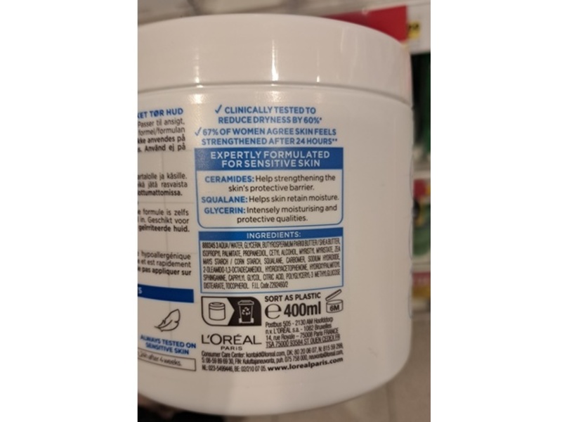 L'Oreal Paris Mixa Ceramide Protect Strengthening Cream, 400 mL