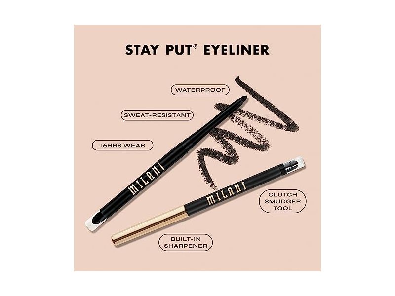 Milani Stay Put Eyeliner, Semi-Sweet, 0.01 Ounce
