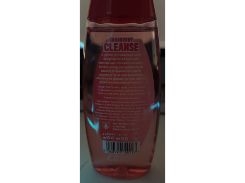 Woo Woo Cranberry Cleanse Gentle Intimate Wash, Cranberry Extracts & Aloe Vera, 6.7 fl oz/200 mL
