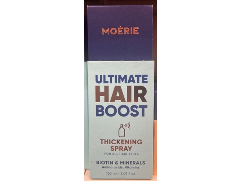 Moerie Ultimate Hair Boost Thickening Spray, Biotin & Minerals, 5.07 fl oz/150 mL