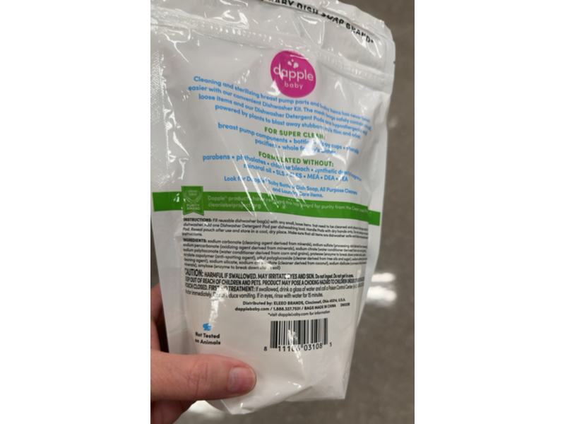 Dapple Baby Dishwasher Kit, 15 Pods, 9.5 oz/270 g