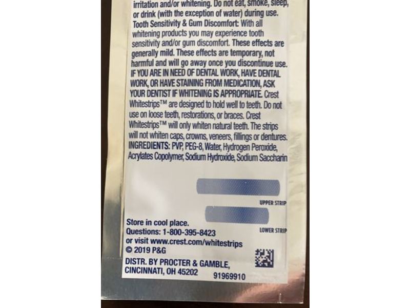 Crest 3D Whitestrips Dental Whitening Kit, Classic White, 20 Count