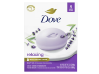 Dove Relaxing Moisturizing Cream Bar, Lavender Oil & Chamomile, 30 oz/850 g, 8 Count - thumbnail 1