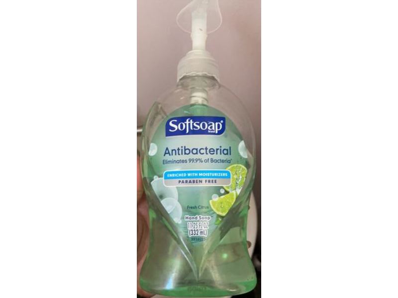 Softsoap Antibacterial Hand Soap, Paraben Free, Fresh Citrus, 11.25 fl oz/332 mL