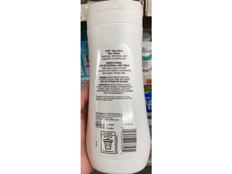 CVS Sensitive Skin Wash, Fragrance Free, 15 fl oz/444 mL