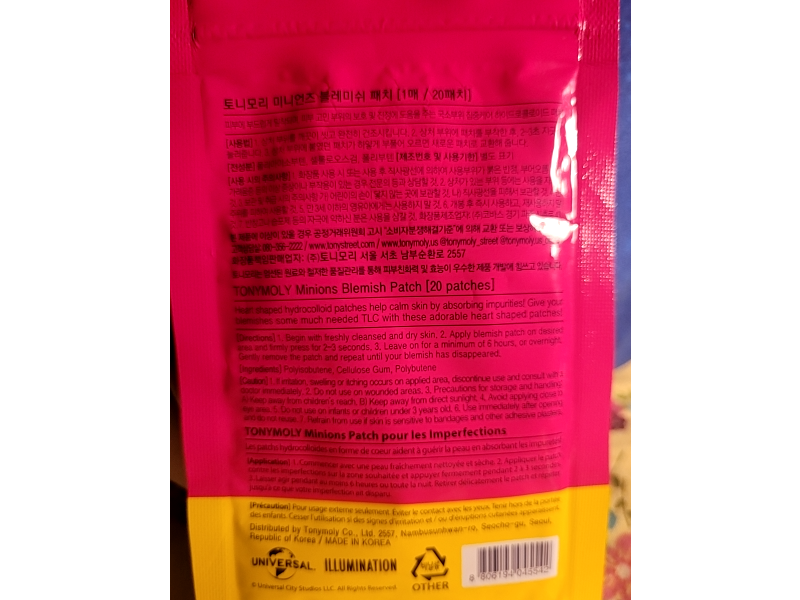 Tonymoly Minions Blemish Patch, 20 Count