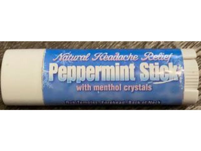 Scents Of America Natural Headache Relief Peppermint Stick, Menthol Crystals, 0.15 oz/4.25 g, Pack Of 2