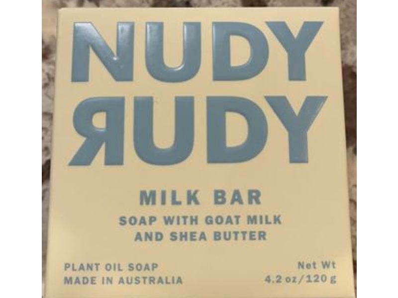 Nudy Rudy Milk Bar Soap, Goat Milk And shea Butter, 4.2 oz/120 g