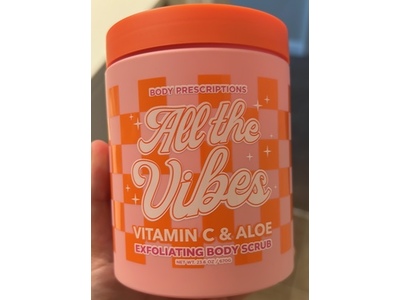 Body Prescriptions All The Vibe Exfoliating Body Scrub, Vitamin C & Aloe, 23.6 oz/670 g