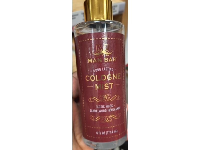 Man Bar Long Lasting Mist, Exotic Musk + Sandalwood Fragrance, 6 fl oz/177.4 mL