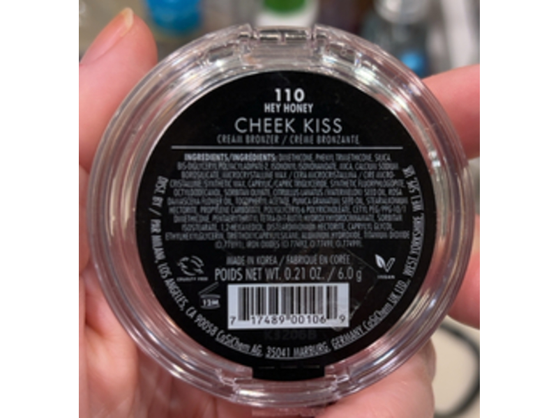 Milani Cheek Kiss Cream Bronzer, 110 Hey Honey, 0.21 oz/6.0 g