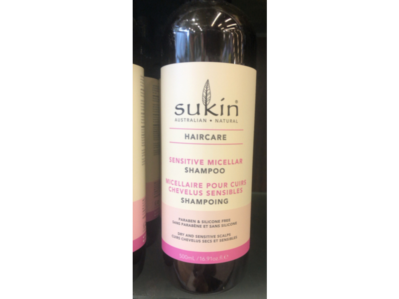 Sukin Sensitive Micellar Shampoo, 16.9 fl oz/500 mL