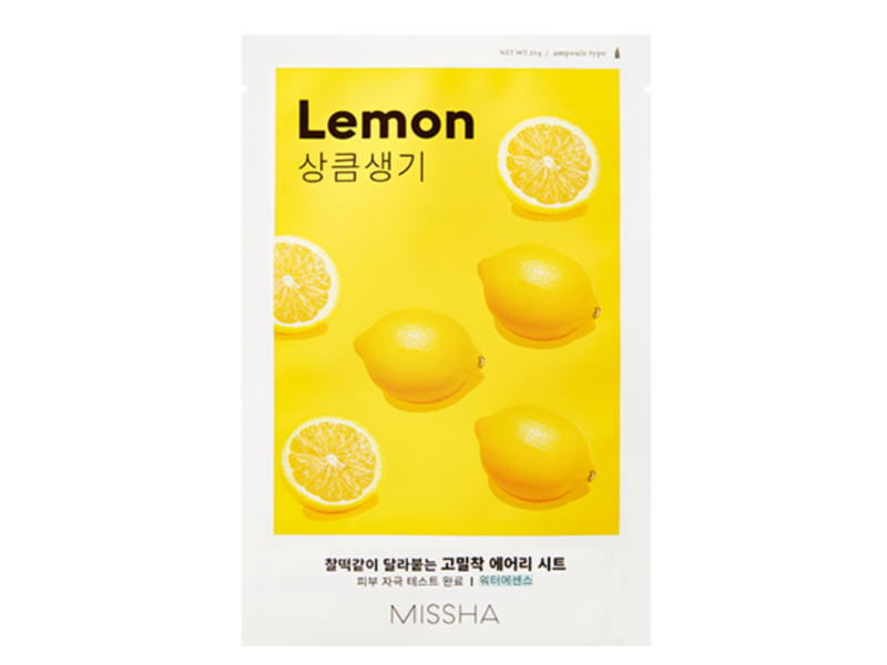 Missha Airy Fit Sheet Mask, Lemon, 19 g