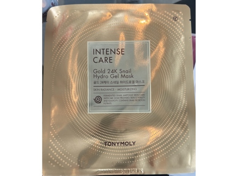 TonyMoly Intense Care Hydro Gel Mask, Gold 24k Snail, 1.16 oz, 1 Count