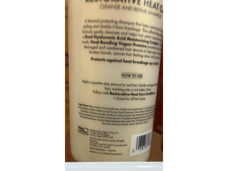 Hot Tools Pro Assist Restorative Heat Care Cleanse & Repair Shampoo, 8.5 fl oz/250 mL