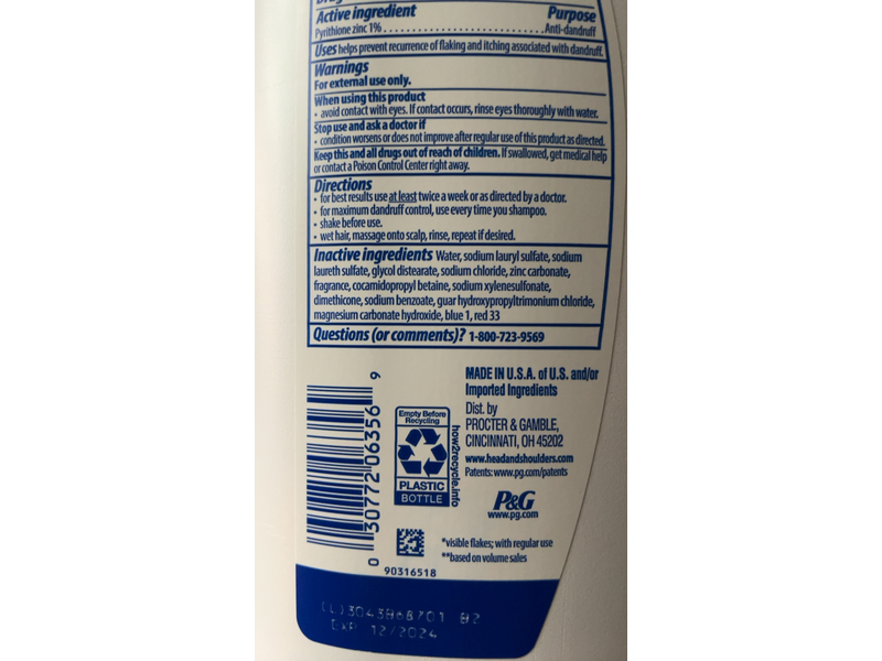 Head & Shoulders Classic Clean Daily Shampoo, 20.7 fl oz/613 mL