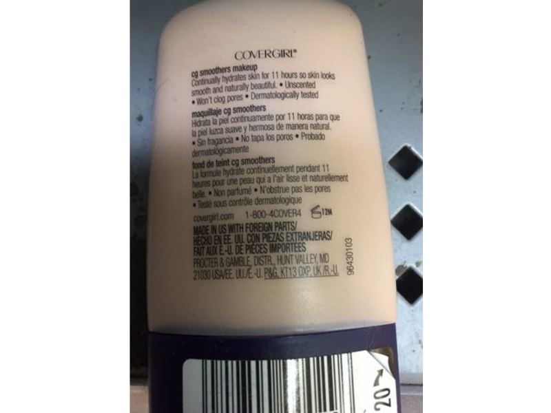 CoverGirl CG Smoothers Foundation, 720 Cream Natural, 1 fl oz/30 mL