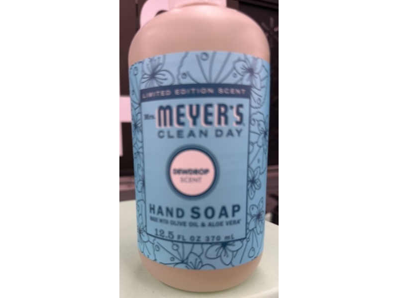 Mrs. Meyer's Clean Day Liquid Hand Soap, Dewdrop Scent, 12.5 fl oz/370 mL