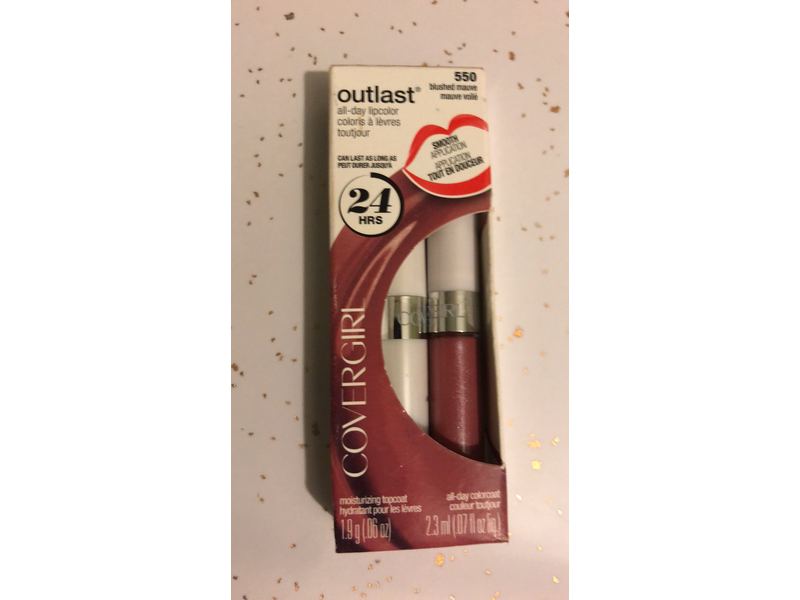 CoverGirl Outlast Lipcolor & Topcoat Duo, Blushed Mauve 550 0.06 fl oz/19 g,