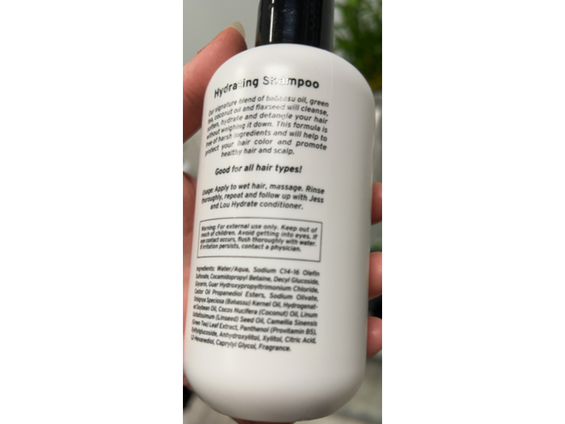 Jess & Lou Clean Hydrating Shampoo, 8 fl oz/236 mL