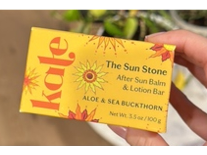 Kate The Sun Stone After Sun Balm & Lotion Bar, Aloe + Sea Buckthorn, 3.5 oz/100 g
