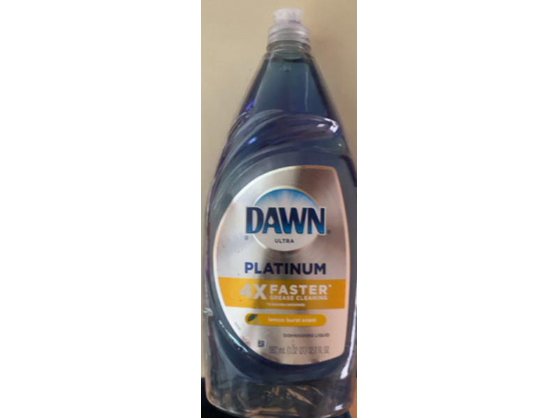 Dawn Ultra Platinum Grease Cleaning, Lemon Burst Scent, 32.7 fl oz/967 mL