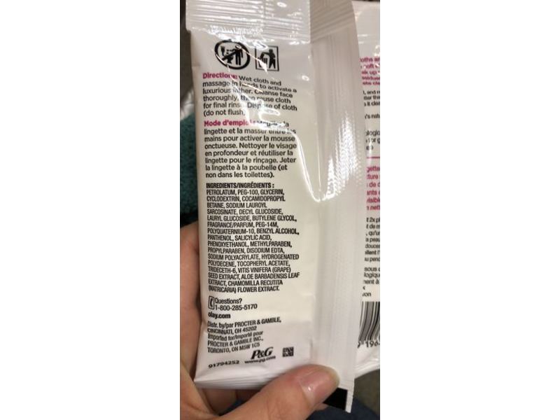 Olay Daily Facials Hydrating Cleansing Cloths, 7 Count