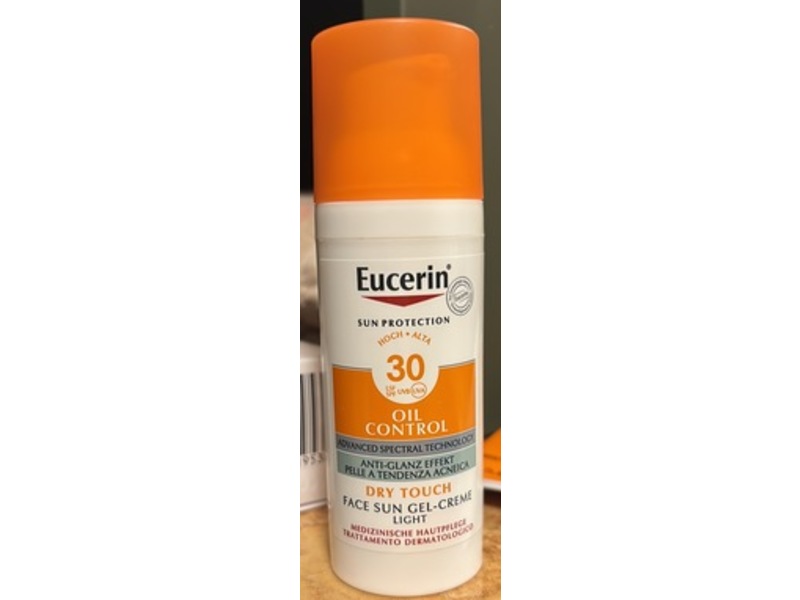 Eucerin Sun Protection Oil Control Face Sun Gel-Creme, SPF 30, 50 mL