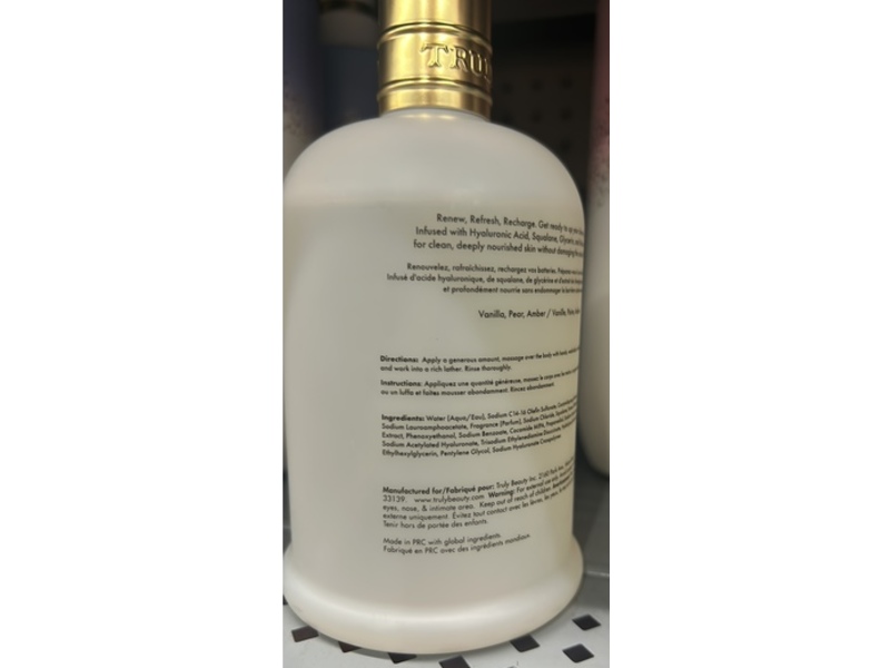 Truly Hydra-Renew Body Wash, Vanilla Baby, 15 fl oz/443 mL