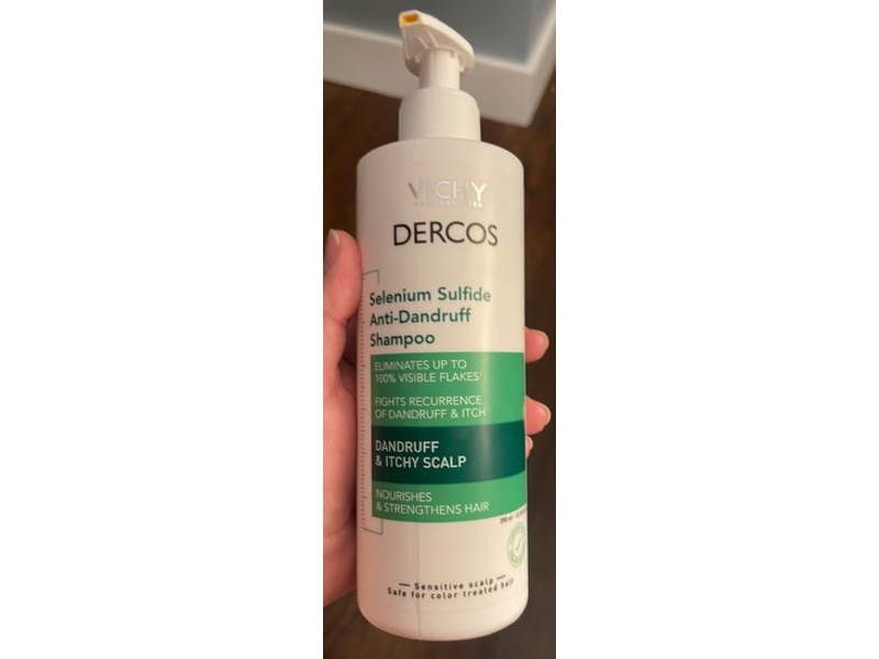 Vichy Laboratories Dercos Anti-Dandruff Shampoo, Selenium Sulfide, 13.18 fl oz/390 mL