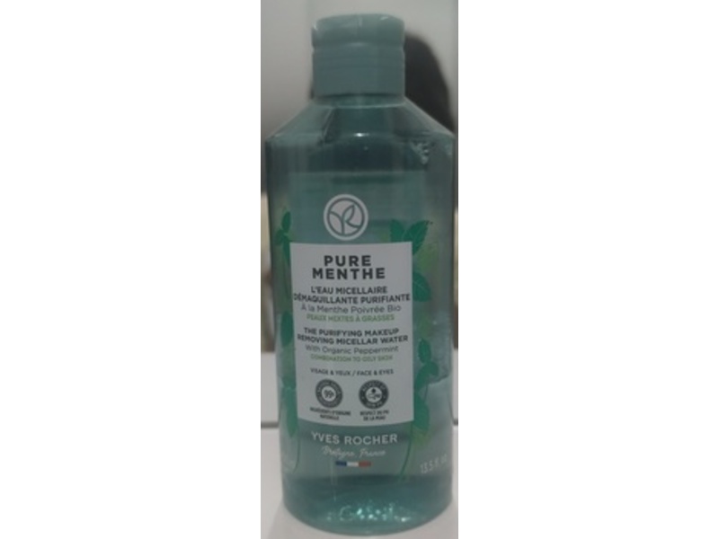 Yves Rocher Pure Menthe Purifying Makeup Removing Micellar Water, 13.5 fl oz