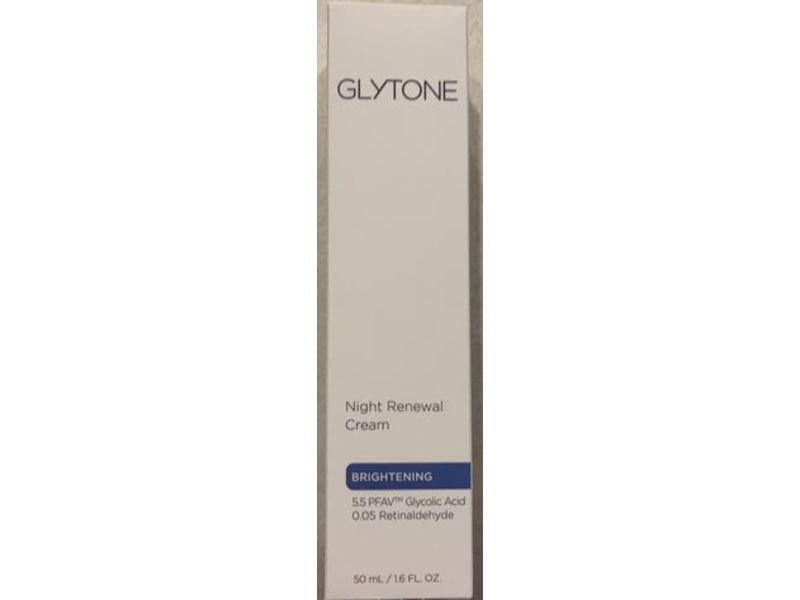 Glytone Night Renewal Cream, Brightening, 1.6 fl oz/50 mL