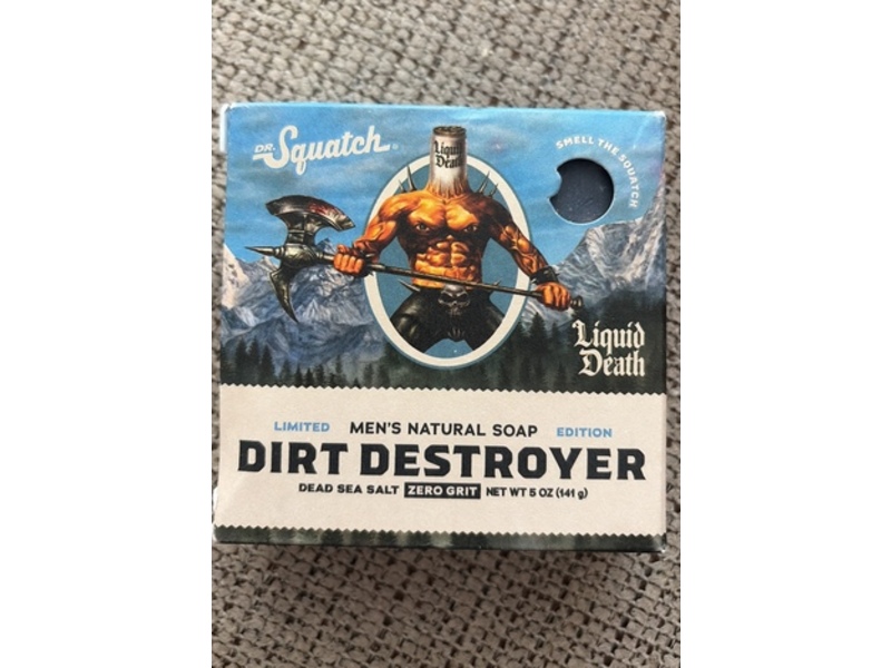 Dr.Squatch Liquid Death Men's Natural Soap, Dirt Destroyer Dead Sea Salt, 5 oz/141 g