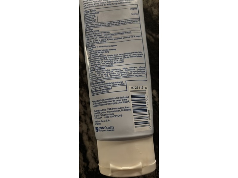 CVS Health Ultra Sheer Lotion, SPF 100,3 fl oz/89 mL