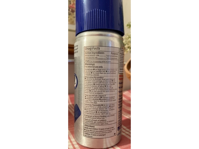 CVS Health Maximum Strength Lidocaine Plus Pain Relief Spray, Lidocaine Hcl 4% + Benzyl Alcohol 10%, 3 oz/85 g