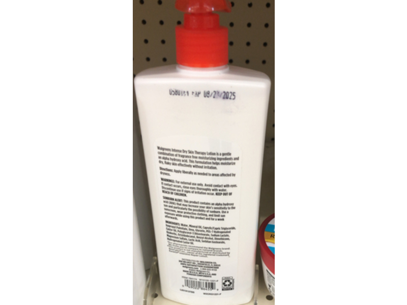 Walgreens Intense Dry Skin Therapy Lotion, Dermatologist Tested, 16 fl oz/500 mL