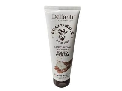 Delfanti Milano Moisturizing Soothing Hand Cream, Goat's Milk, 8.4 fl oz/250 mL