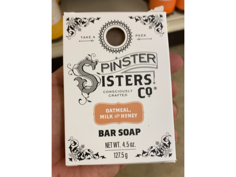 Spinster Sisters Co Bar Soap, Oatmeal Milk & Honey, 4.5 oz/127.5 g