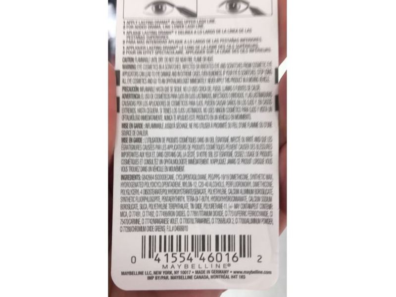 Maybelline Eye Studio Lasting Drama Waterproof Gel Pencil, 608 Glossy Emerald, 0.038 oz/1.1 g